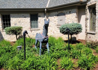Franklin landscaping project statue