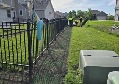 Privacy screen installation project in Racine